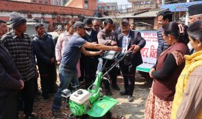 बनेपाले गर्यो ५०% अनुदानमा मिनीटिलर वितरण