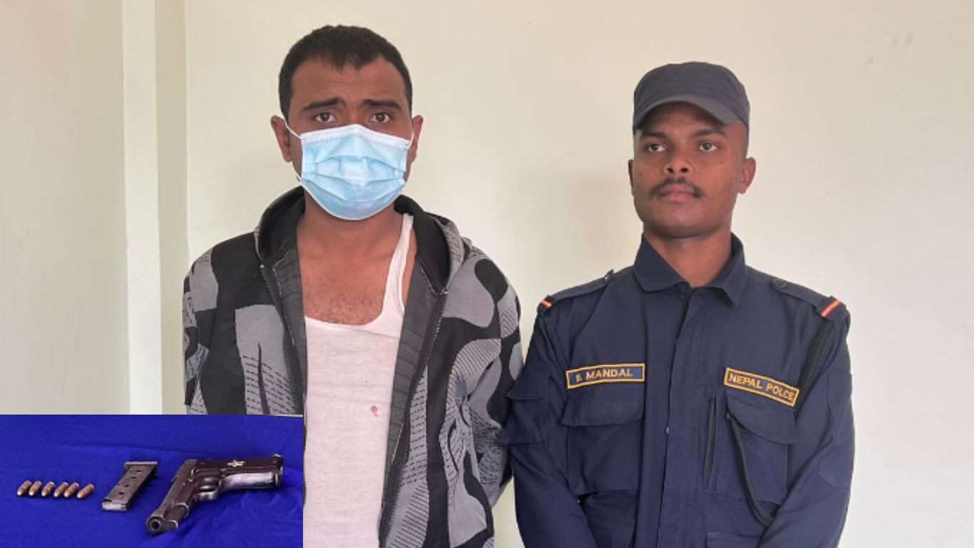 सर्लाहीमा अमेरिकन पेस्तोलसहित २ जना पक्राउ