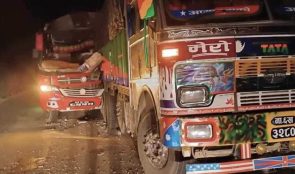 बस रोकिराखेको ट्रकमा ठोक्किँदा १ जनाको मृत्यु