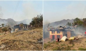 आगलागीबाट रोशी गाउँपालिकाका १५ घर नष्ट