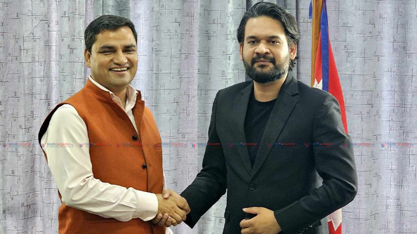 मेयर बालेन शाह र प्रदीप पौडेलबीच भेटवार्ता