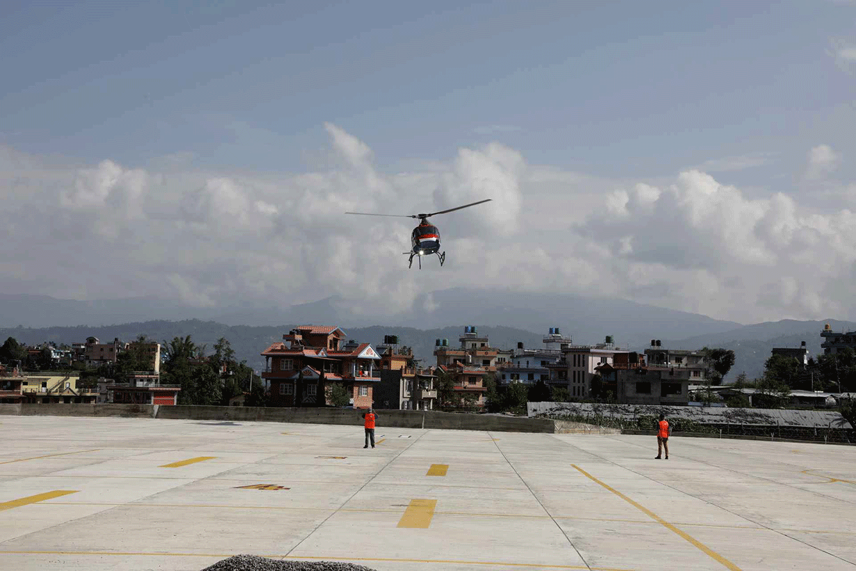 भक्तपुरको नलिञ्चोकमा हेलिप्याड उद्घाटन
