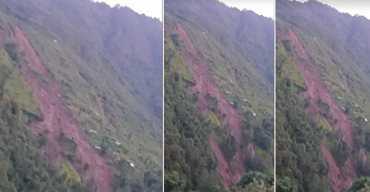 रामेछापको लेखर्कमा पहिरो, २ जनाको मृत्यु ८ बेपत्ता