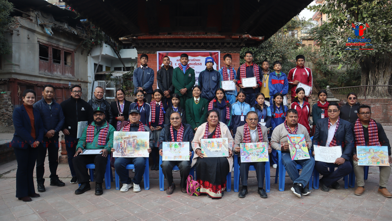 चित्रकला प्रतियोगिता सम्पन्न , सभागिलाई नगद सहित सम्मान
