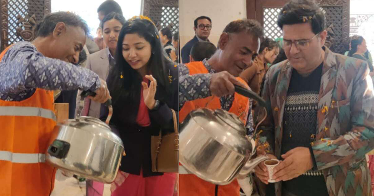 उपमेयर सुनिता डंगालदेखि कलाकार मनोज गजुरेलसम्मलाई गुर्जो चियाको सेवा