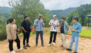फिल्म सिटी : धुलिखेल–८ मा १३ सय रोपनी क्षेत्रमा निर्माणाधीन, बोर्ड अध्यक्ष डीसीसहित प्राविधिक टोलीको स्थलगत अवलोकन