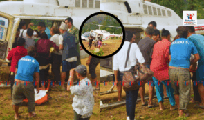 काभ्रेमा गर्भवतीको हेलिकप्टरमार्फत उद्धार