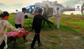 महाभारतमा दुई दिनमै दुई गर्भवती र सुत्केरी महिलाको हेलिकप्टरमार्फत उद्धार