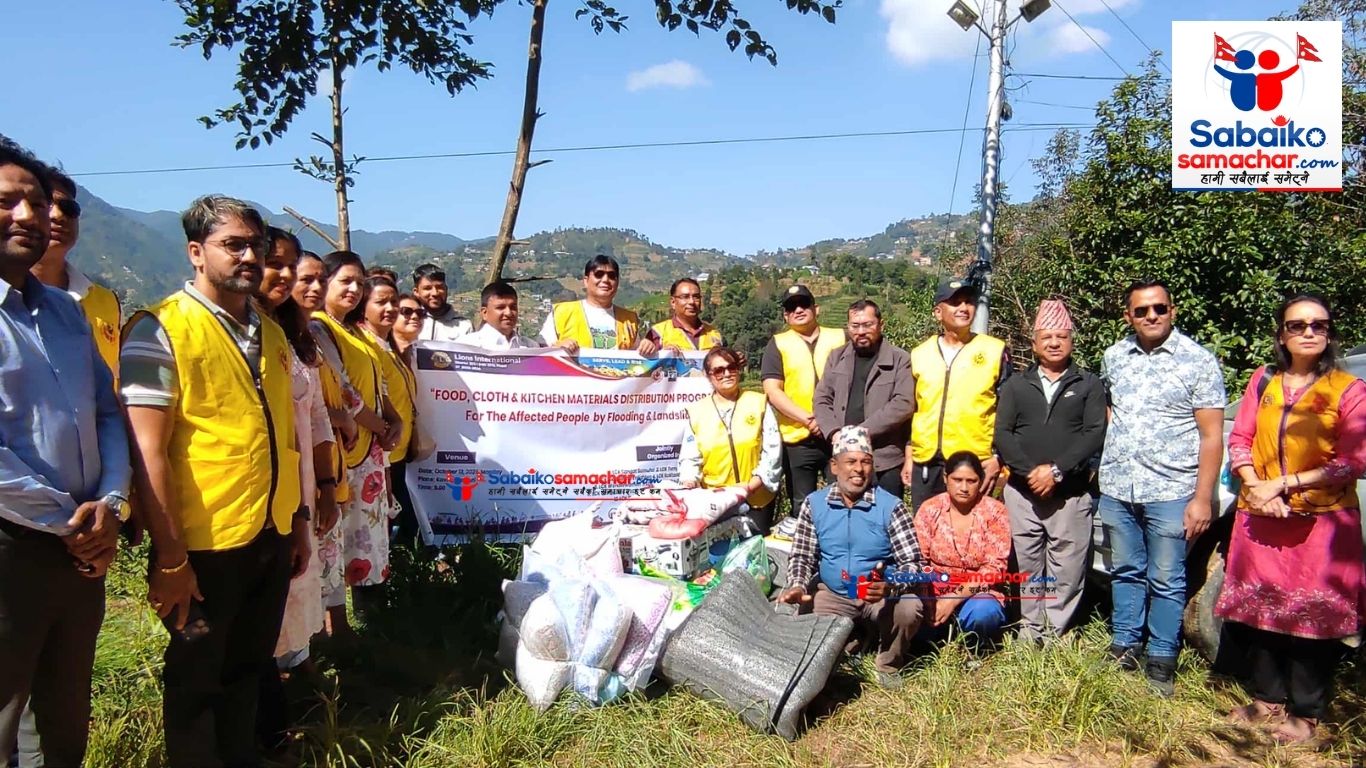 चट्यांङ र पहिरो पीडितलाई लायन्सको सहयोग, प्रभावितको स्थायी बसोबासको माग